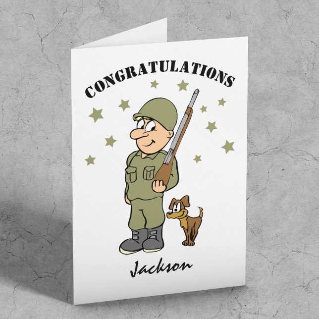 Fun Personalised Army Passing Out Card (Creator Uploaded)