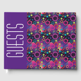 Fun Personalised Christian Scripture PURPLE Circle Guest Book