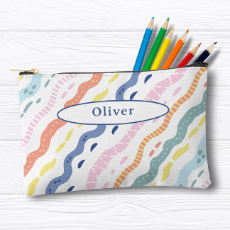 Fun Personalised Colourful Pattern Pencil Case Accessory Pouch