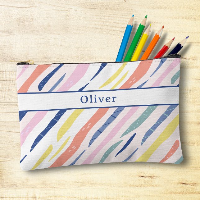 Fun Personalised Colourful Pattern Pencil Case Accessory Pouch (Creator Uploaded)