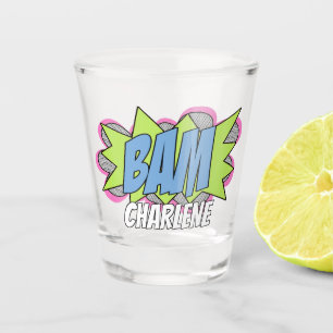 Fun Personalised Custom Comic Book Pop Art Style Shot Glass