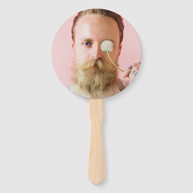 Fun Personalised Face on a Stick Bachelorette Prop Hand Fan (Front)