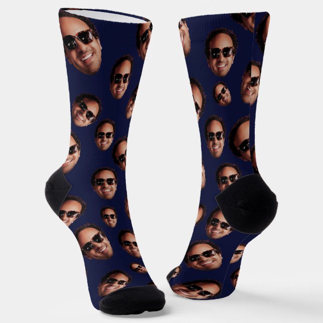 Fun Personalised Face Photo Socks (Angled)