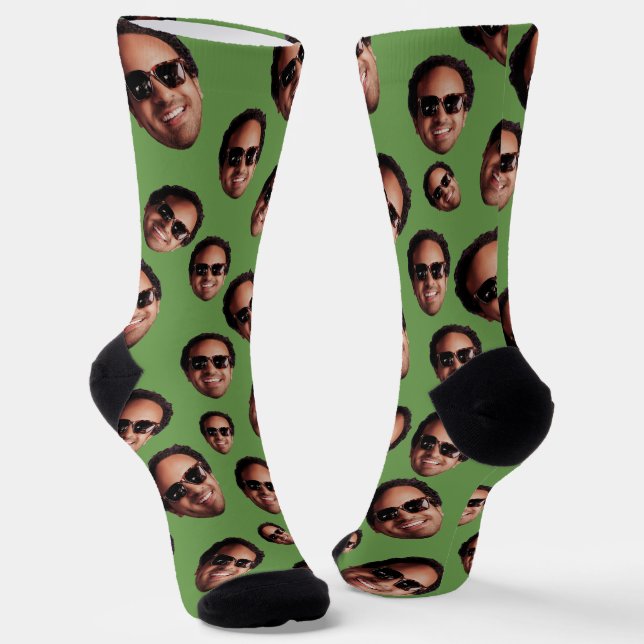 Fun Personalised Face Photo Socks (Angled)