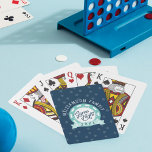 Fun Personalised Family Poker Game Night Navy Playing Cards<br><div class="desc">Fun family poker game night themed playing cards. The design features a navy blue background with card suit pattern background. A teal chip design emblem in the middle with "Poker Night" designed in a stylish script and personalised with the family name and year. Perfect for a family night poker party....</div>