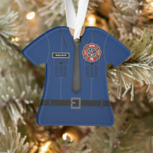 Fun Personalised Firefighter Uniform Ornament