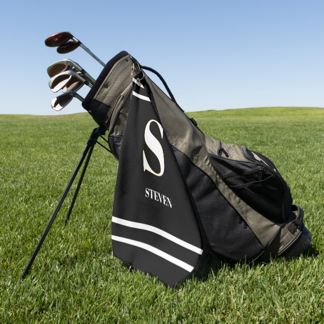 FUN! ⛳ Personalised Golf Towel – Custom Name (Green)