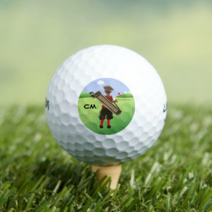 Fun Personalised Golfer on golf course Balls
