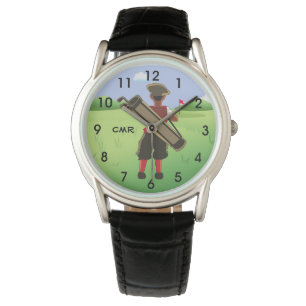 Fun Personalised Golfer on golf course Watch