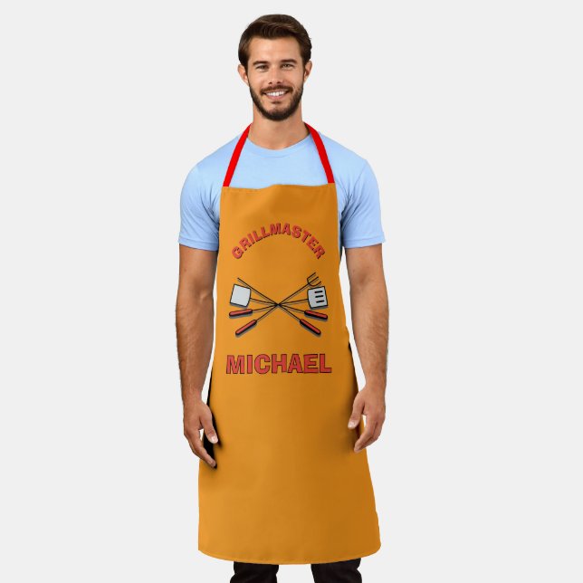 FUN! 🍖Personalised Grillmaster BBQ Apron  (Worn)