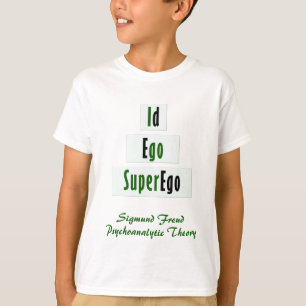 Fun Personalised Id, Ego and Superego Green, Black T-Shirt