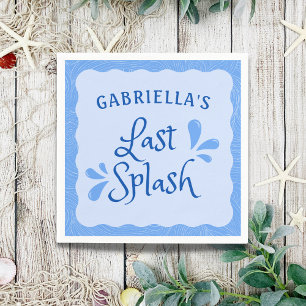 Fun Personalised "Last Splash" Bachelorette Party Napkin