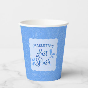 Fun Personalised "Last Splash" Bachelorette Party Paper Cups