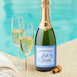 Fun Personalised "Last Splash" Bachelorette Party  Sparkling Wine Label