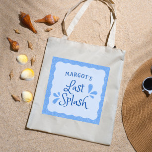 Fun Personalised "Last Splash" Bachelorette Party  Tote Bag