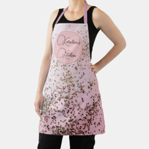 Fun Personalised Pink Confetti Apron