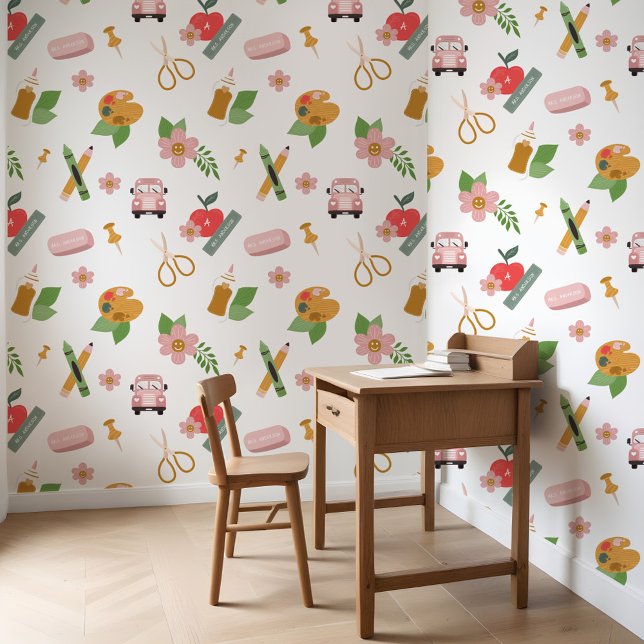 Fun Personalised School Teacher Pattern Planner  Wallpaper (Fun Personalized School Teacher Pattern Planner Wallpaper)