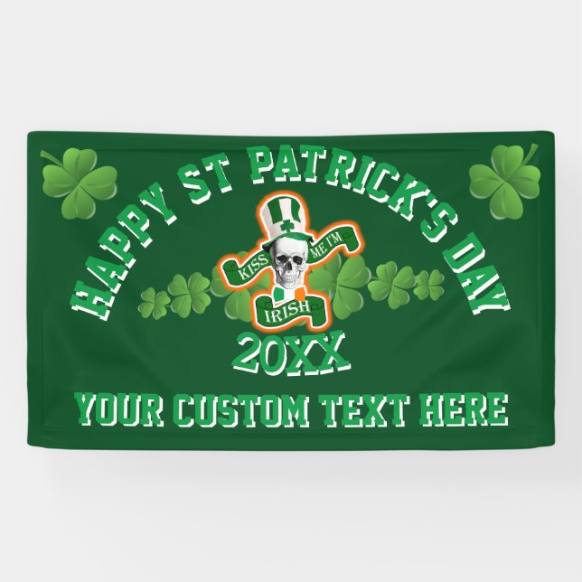 Fun personalised Sr Patrick's day. Banner (Horizontal)