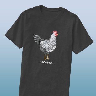 Fun Personalised Watercolor Wyandotte Chicken T-Shirt