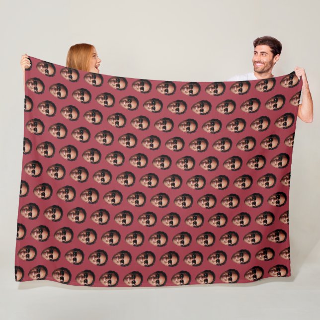 Fun Personalized Face Photo Fleece Blanket (In Situ)