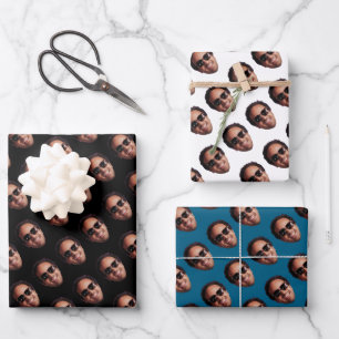 Fun Personalized Face Photo Wrapping Paper Sheet