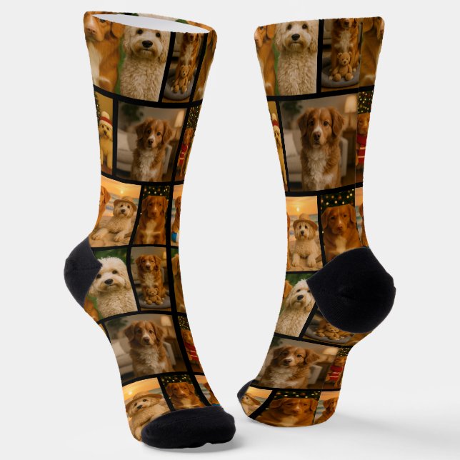 Fun Personalized Photo Socks (Angled)