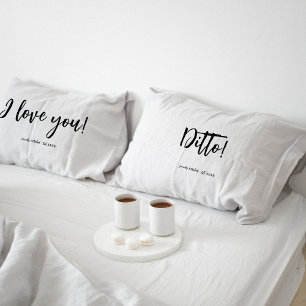 Fun Personalized Typography Couples Pillow case