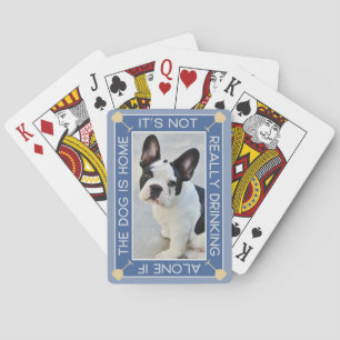 Fun Pet Photo   Drinking With The Dog Playing Cards