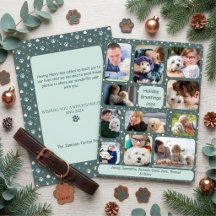 Fun Pet Story 11 Photo Collage Christmas Greeting