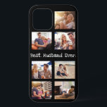 Fun Photo Best Husband Collage Personalised Black iPhone 12 Case<br><div class="desc">Fun photo best husband ever photo collage personalised black design. Change out the photo's and change the text "Best. Husband. Ever." as well if you like. Just click on Personalise above. Great for Christmas, birthdays, anniversary or just because. Change the 7 photos out to your favourite husband pictures and/or pictures...</div>