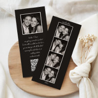 Fun Photo Booth Wedding QR Code Modern Black