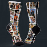 Fun Photo Collage Novelty Socks<br><div class="desc">Stand out with these cool novelty picture socks,  featuring 32 square photos for you to replace with your own.</div>