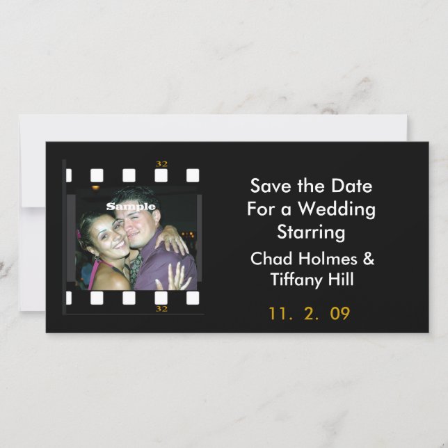 Fun Photo Film Save the Date Card (Front)