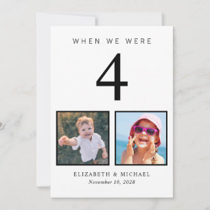 Fun Photo Wedding Table Number Card