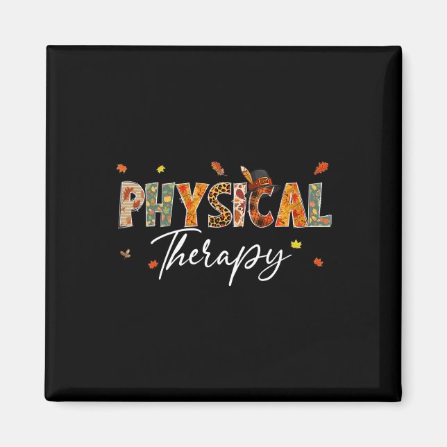 Fun Physical Therapy Pumpkin Autumn Tree Fall Leav Magnet (Front)