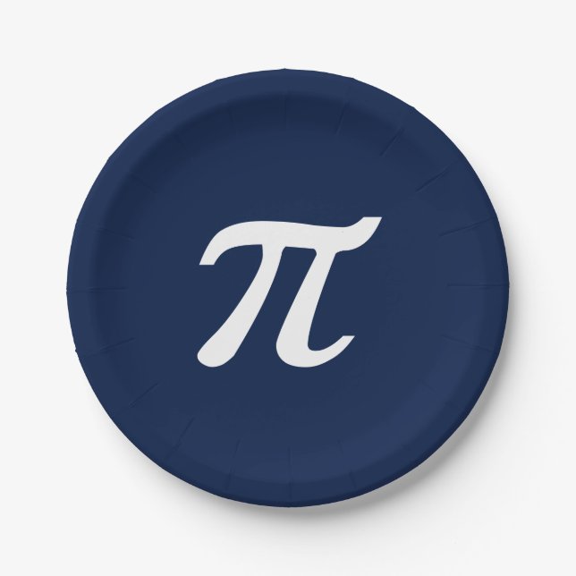Fun Pi Nerdy Geeky Funny Party Pie Paper Plates (Front)