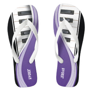 Fun Piano Design With Purple Swoosh Jandals