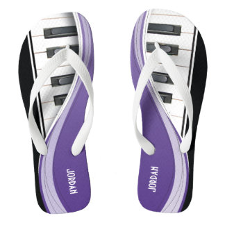 Fun Piano Design With Purple Swoosh Jandals