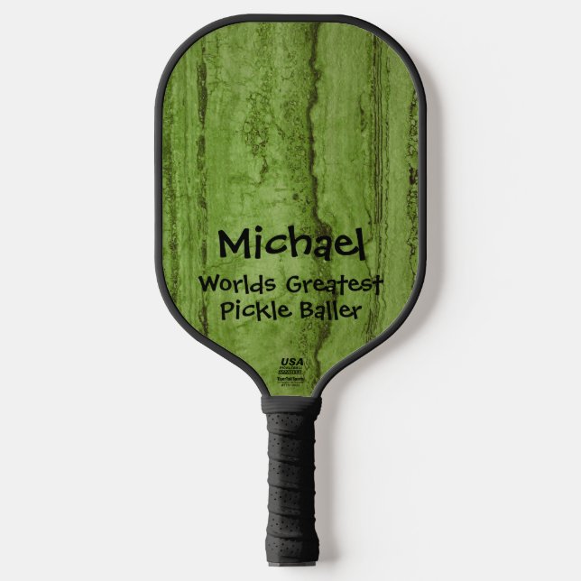 Fun pickle green  pickleball paddle (Front)