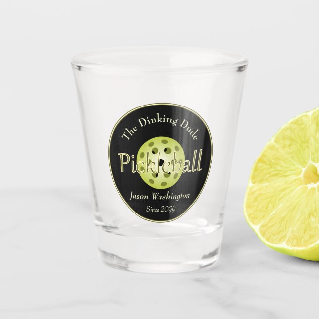 Fun Pickleball Ball Shot glass (Front)