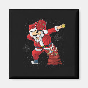 Fun Pickleball Christmas Santa Playing Pickleball  Magnet