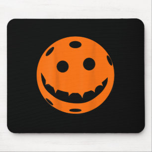 Fun Pickleball Halloween Pumpkin Back Print Mouse Pad