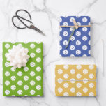 Fun Pickleball Pattern Blue Green Orange Wrapping Paper Sheet<br><div class="desc">Wrap gifts for your pickleball friends with these super fun gift wrapping sheets. Design features a pattern of white balls set against a blue, green and orangish/yellow background. Easily change the background colours. Great for pickleball birthday party gifts, holiday gifts, special events, etc. Pickleball players will LOVE this wrapping paper....</div>