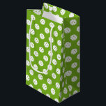 Fun Pickleball Pattern Green White Sports Balls Small Gift Bag<br><div class="desc">Super fun gift bags featuring a pattern of white balls set against a green background. Easily change the background colour. Great for pickleball birthday party gifts,  holiday gifts,  special events,  etc. Any pickleball player will love receiving a gift in this extra special bag.</div>