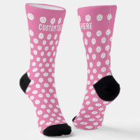 Fun Pickleball Pattern Pink White Sports Balls