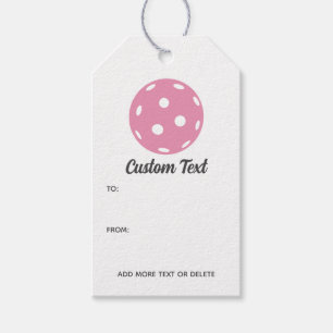 Fun Pickleball Personalised Custom Text Favour Gift Tags