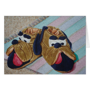 fun picture of dog slippers