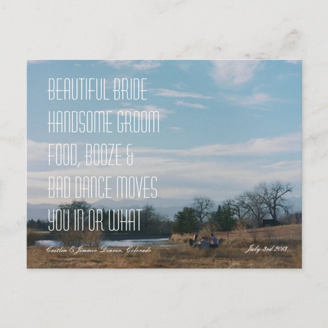 Fun Picture Save The Date Postcard (Front)