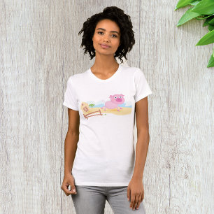 Fun Pig on Farm with Barn and Fence T-Shirt
