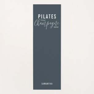 Fun Pilates First Champagne Later Grey Workout  Yoga Mat
